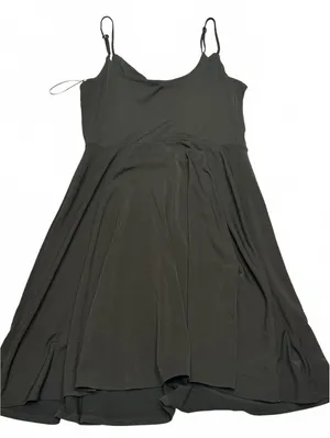 bound Black Spaghetti Strap Mini Dress - Sleeveless Swing Sun Dress - M thumbnail 2