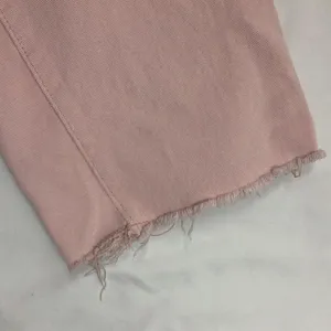 Baby pink flare leg raw edge denim pants woman’s size xtra small thumbnail 5