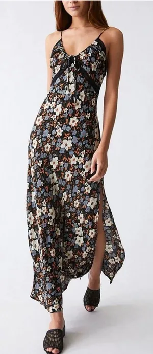 Free People All I Wanted Maxi Slip Dress XS thumbnail 1