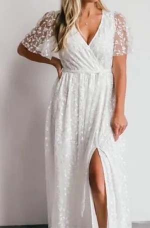 Baltic Born Marseille Lace Dress‎ White Maxi Size Small thumbnail 1