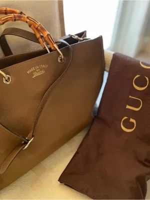 Gucci Brown Leather Tote with Bamboo Handles thumbnail 10