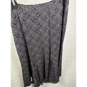 Vintage George Skirt Aline Womens Large Stretch Black Knee Length‎ Pul On thumbnail 7