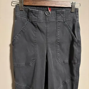 Spanx Stretch Twill Cargo Pull On Ankle Zip Jogger Gray- Size XS thumbnail 4