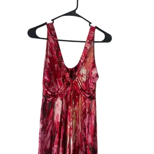 Anni Kuan Y2k Designer Women's Size Small Red Pink Abstract‎ Mini Dress thumbnail 2