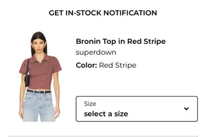 Bronin top in red stripe thumbnail 2