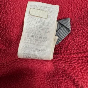 The North Face‎ Womens Red Full Zip Fleece Jacket Grey Trim Mock Neck Gorpcore thumbnail 12