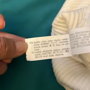 NWOT‎ Zara White Cowl Neck Sweater with Ribbed Texture thumbnail 6