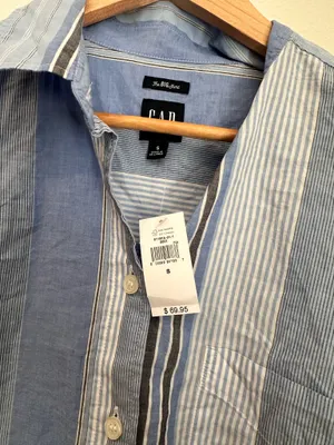 Gap The Big Shirt Blue Stripe thumbnail 3