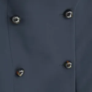 ZARA Double Breasted Wool Blend Short Coat Lined Peacoat Navy Blue Women's S thumbnail 4
