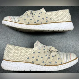 Muklucks Women’s Size 9 Beige Polka Dot Striped Boardwalk Stepping Out Sneakers thumbnail 2
