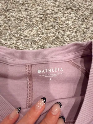 Purple Athleta Long Sleeve Crewneck thumbnail 2