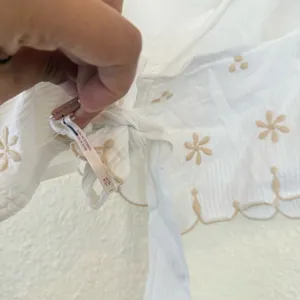 NWOT Free People Kayla Solid Embroidered Cropped Blouse Top thumbnail 6