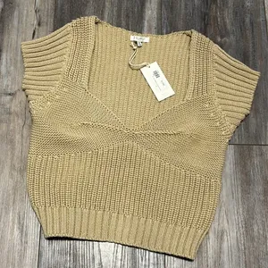 NEW Z SUPPLY prim sweater top in rattan medium thumbnail 9