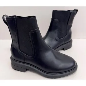 Alfani‎ Boots Size 5.5 Black Lug Sole Block Heel Pull On Style Booties thumbnail 6