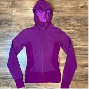Lululemon In Flux Womens 10 Jacket Regal Plum Purple Reversible Full Zip Hoodie thumbnail 1