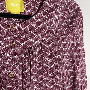 Anthropologie Maeve Orli Bibbed Button Down Top thumbnail 3