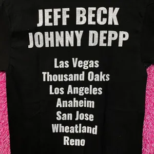 Jeff Beck Johnny Depp California Nevada Rock Duo Tour Tee Small thumbnail 4