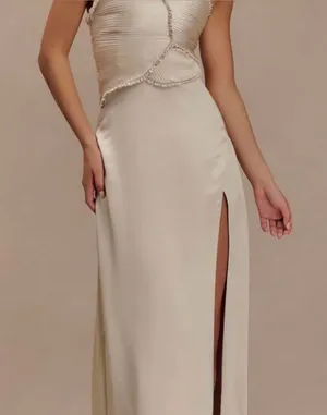 Meshki gold strapless dress thumbnail 1