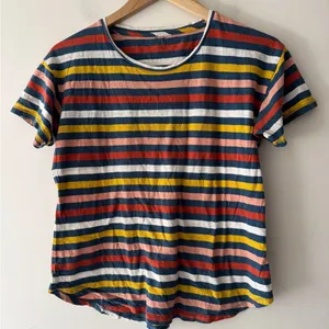 Madewell Whisper Cotton Crewneck T-Shirt in Lennie Stripe Multicolor‎ thumbnail 2