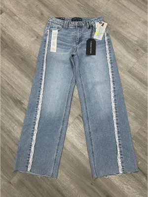 Mid rise baggy wide leg jeans Blue Size 29 thumbnail 1