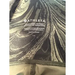 Athleta‎ Transcend 7/8 Tight 1X Sumi Marble Green Black Leggings thumbnail 5