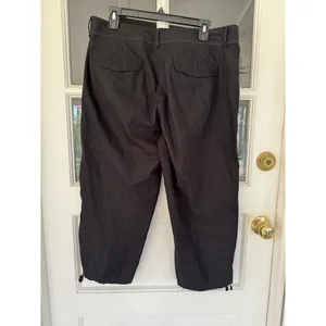 Loft Ann Taylor Women's 8 Black Zipper Cropped Capri Pants Cotton Pockets thumbnail 9