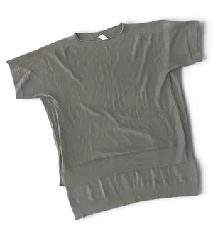 Lululemon Be At East Cashmere Blend Short Sleeve High Low Sweater Size OS thumbnail 1