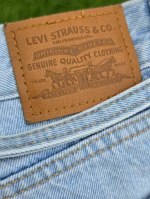Levis Premium Womens XL Straight Jeans 28 Linen Blue Mid Rise Baggy Loose thumbnail 14