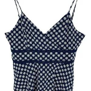 Francesca's Collection Trixxi Embroidered Floral Spaghetti Strap Mini Dress Blue thumbnail 3