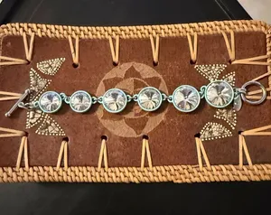 Ann Taylor Silver-Tone Crystal Link Bracelet thumbnail 1