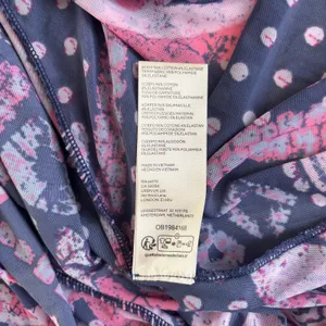 Free People Swept Away Maxi Top Sheer Dress Beach Cover-Up Womens XL Blue/Purple thumbnail 7