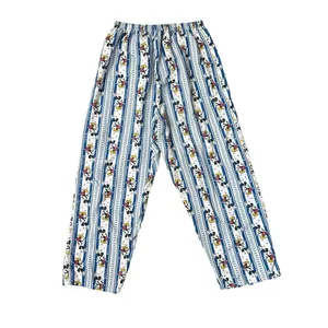 Vintage Disney Mickey Mouse‎ Blue Striped Pajama Bottoms Size Large thumbnail 4