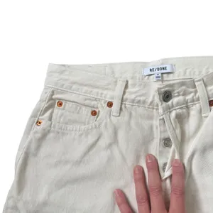 Re/Done Easy Straight Crop Jean Vintage White thumbnail 6