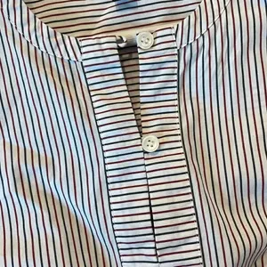 J.Crew striped embroidered tie front blouse size M thumbnail 11