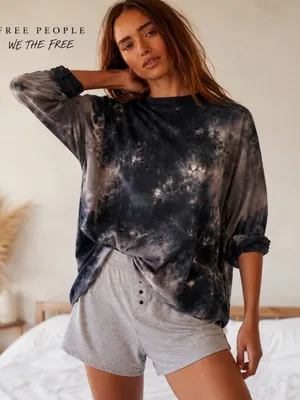 WE THE FREE PEOPLE Be Free Tunic Top Tie Dye Long Sleeve size Small thumbnail 1