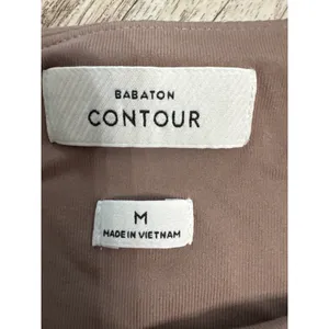 Babaton Contour Square Neck Long Sleeve Bodysuit Taupe & Black Tube Top Medium thumbnail 3