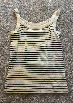 Gap Women’s Tank Top Stripes Black White S thumbnail 1