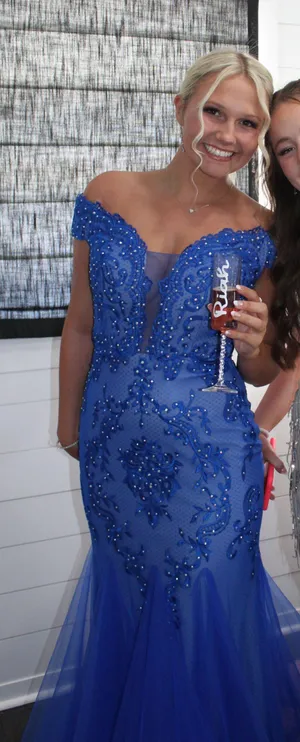 Blue prom Dress Size 4 thumbnail 1