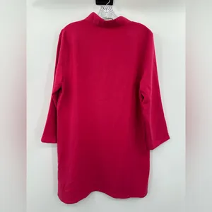 Tuckernuck Fuchsia Pink Avery Terry‎ Shirt Dress Mini Button Front Size Large thumbnail 3