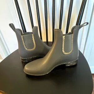 Jack Rogers Sallie green sparkle bottom rain boots size 7 thumbnail 9