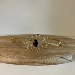 Gold Handmade Wire Swirl Belly Chain Belt or Headband Festival Piece thumbnail 2
