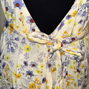 Free People Chic Floral V-Neck Mini Dress thumbnail 8
