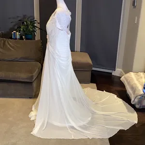 Women’s Chiffon Wedding Dress Corset Back Size 16 NWOT thumbnail 5