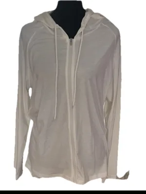 Women's White Hooded Top Size L thumbnail 3