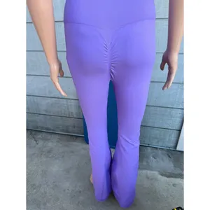 Women’s High-Rise Flare Pants in Lilac size Medium thumbnail 5