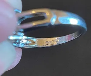 Clear cubic zirconia S925 silver ring size 6 thumbnail 8