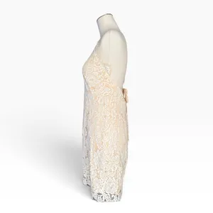 Dress Forum L Ivory Lace Open Back Cocktail Occasion Dress Wedding Halter Mini thumbnail 8