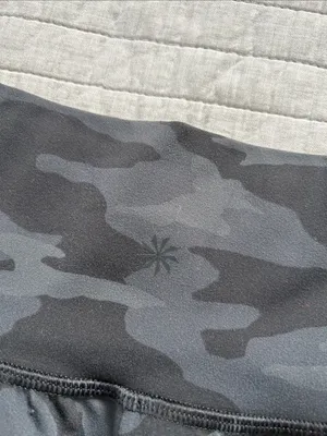 Athleta Salutation camo, gray, black jogger nylon comfy high rise pants L thumbnail 10