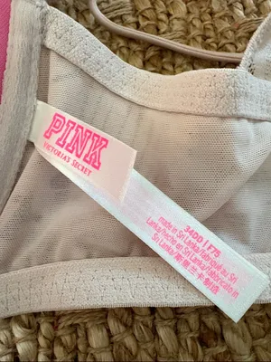 PINK Victoria's Secret Blush Lace Molded Push-Up Bra with Crisscross Straps 38DD thumbnail 4