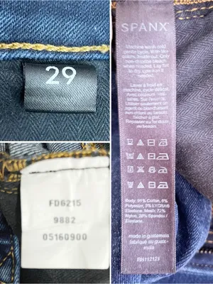 Spanx 5 Pocket High Rise Straight Jeans Size 29 Dark Wash Stretch Denim Blue thumbnail 9